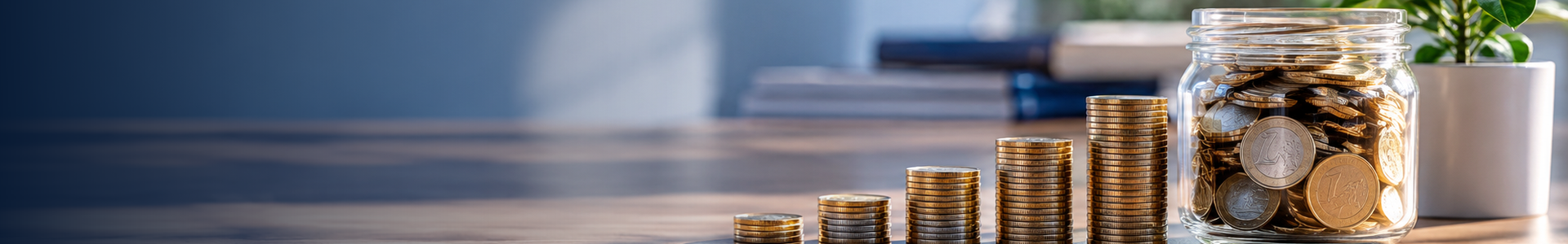 Risparmio crescente e monete per la pianificazione del futuro